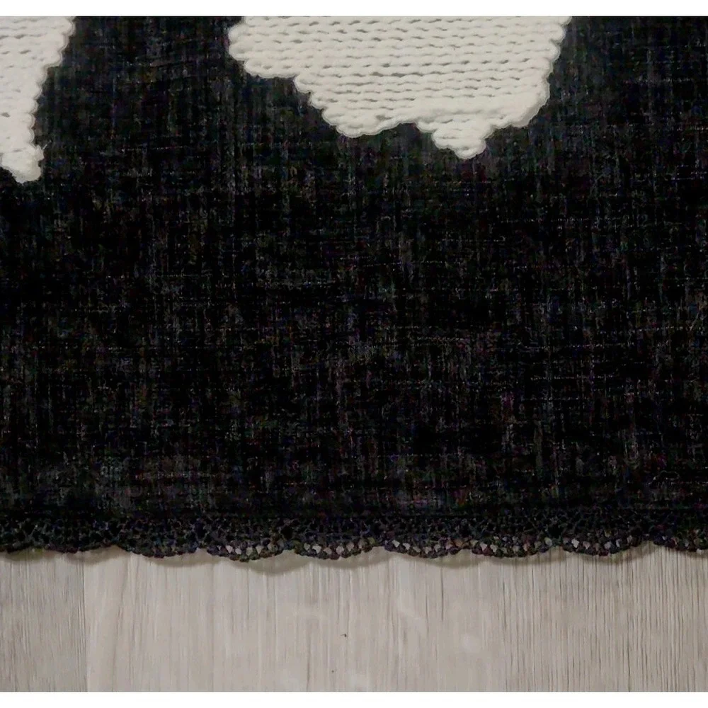 CUPCAKES & CASHMERE Halloween Ghost Girls Placemats Black Lace Trim 4 Pc 13